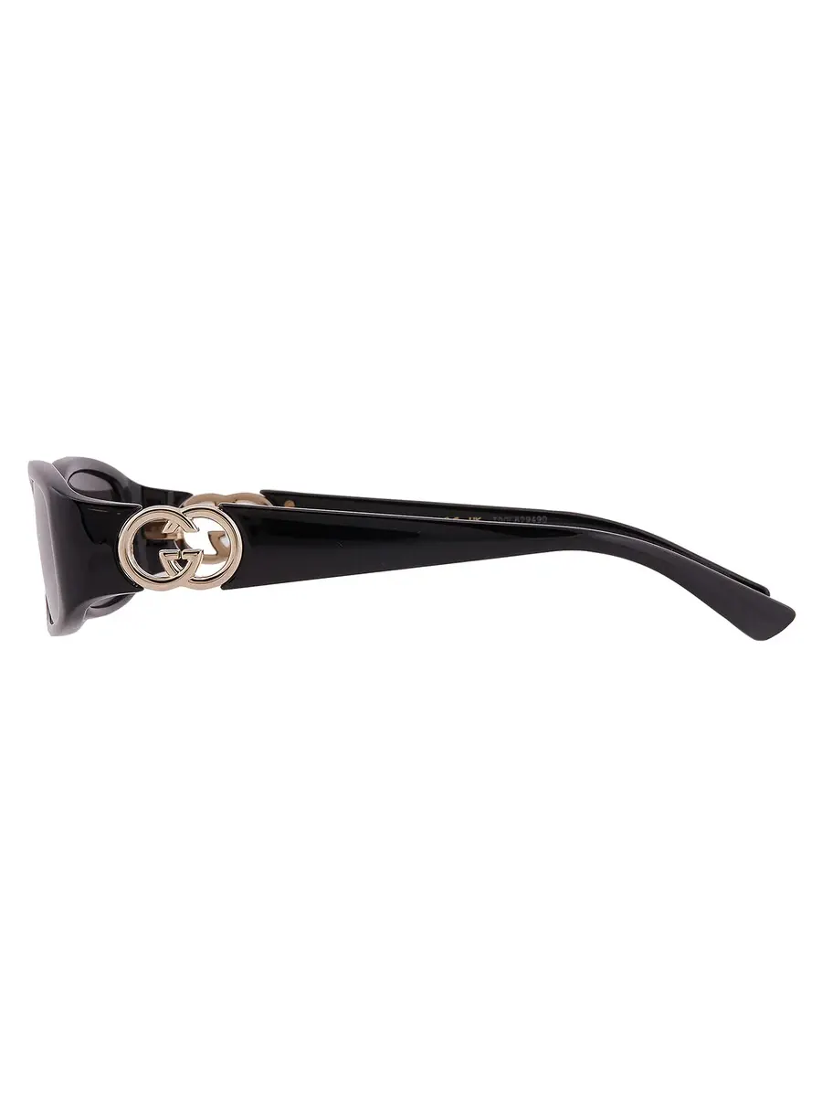Женские солнцезащитные очки Gucci серого цвета прямоугольной формы GG1661S 001 54 — изображение 4 из 5, серый