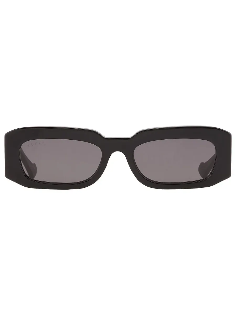 Серые мужские прямоугольные солнцезащитные очки Gucci GG1426S 001 54 — изображение 1 из 6, черный
