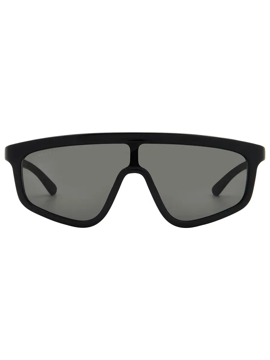 Солнцезащитные очки унисекс Gucci Grey Shield GG1736S 001 99 — изображение 1 из 4, серый