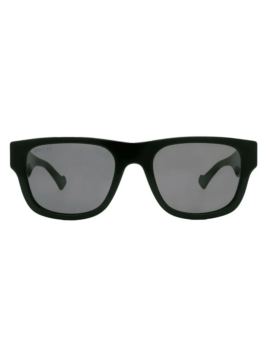 Мужские солнцезащитные очки Gucci Grey Square GG1427S 001 53 — изображение 1 из 6, черный