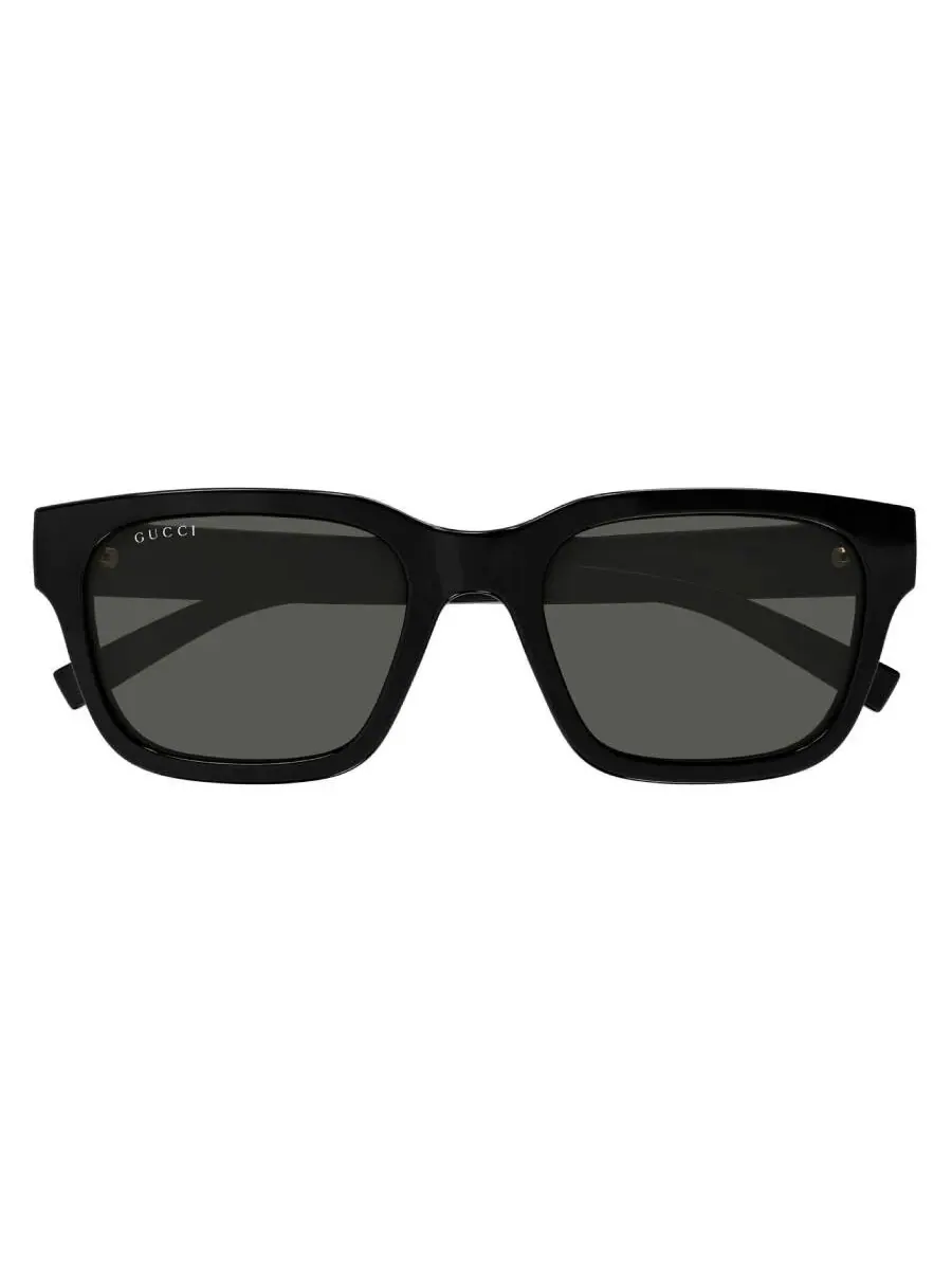 Мужские спортивные солнцезащитные очки Gucci серого цвета GG1857S 001 55 — изображение 1 из 4, черный