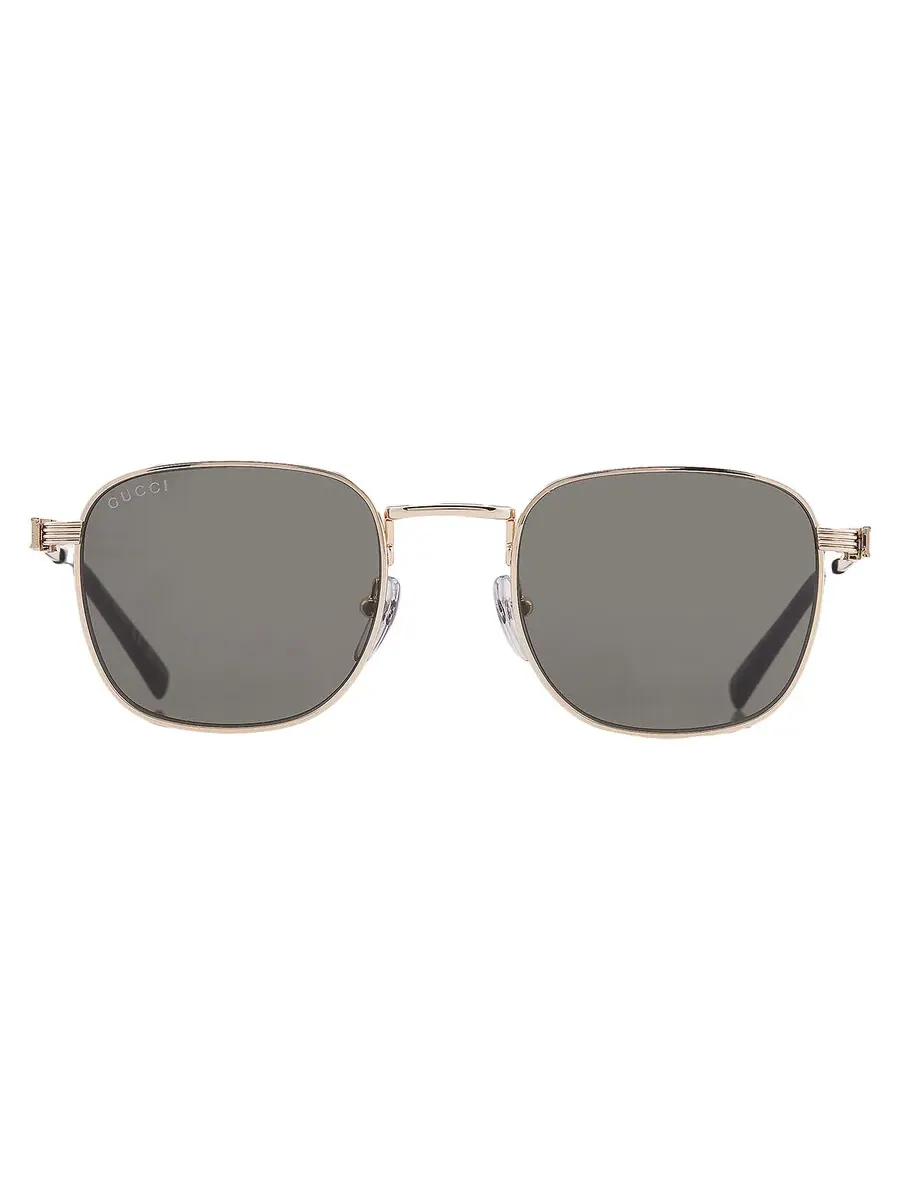 Мужские солнцезащитные очки Gucci Grey Sport GG1876S 001 50 — изображение 1 из 5, золото