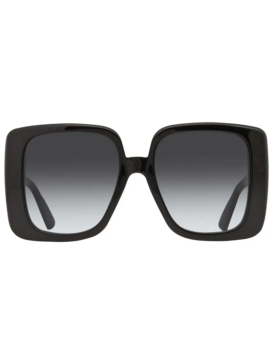 Женские солнцезащитные очки Gucci Grey Square GG1314S 001 55 — изображение 1 из 6, черный