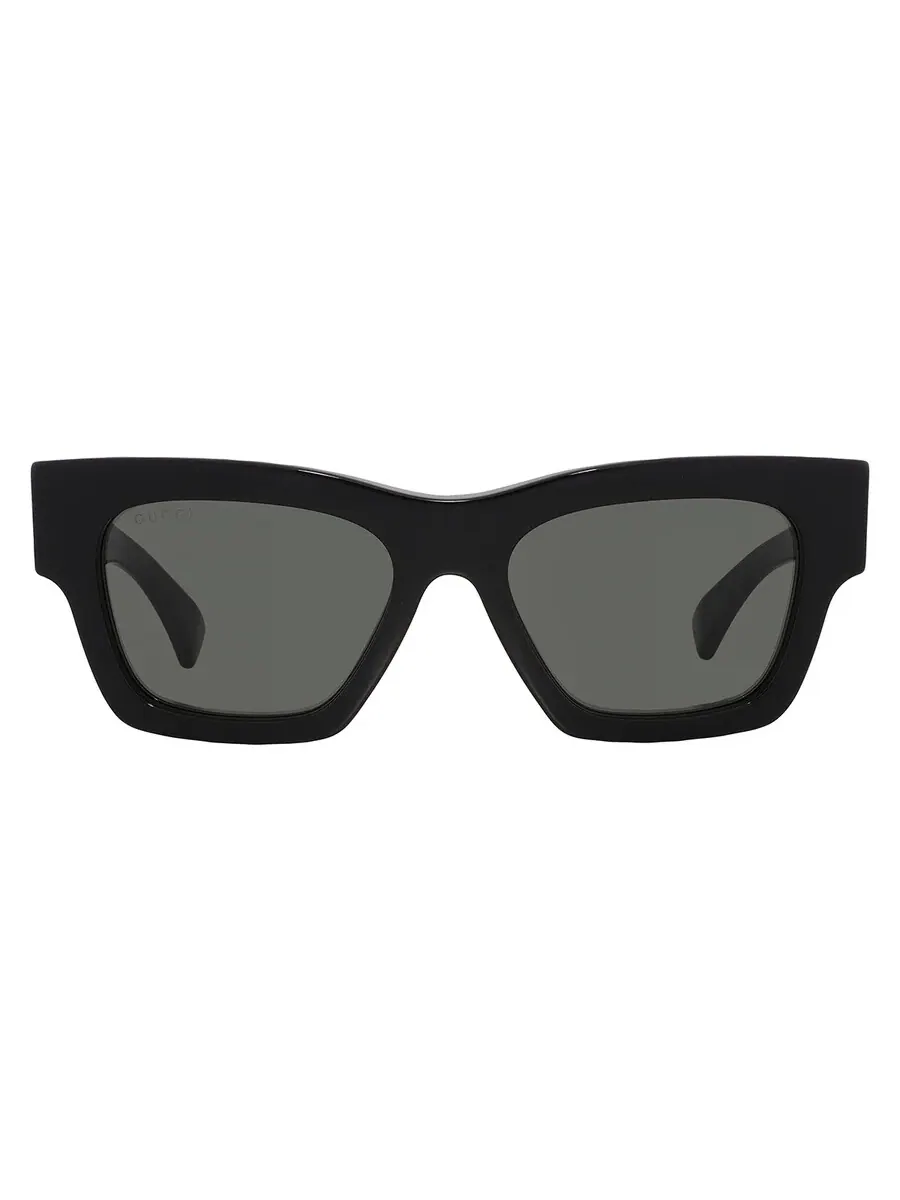 Женские солнцезащитные очки Gucci серого квадратного цвета GG1835S 001 52 — изображение 1 из 5, черный
