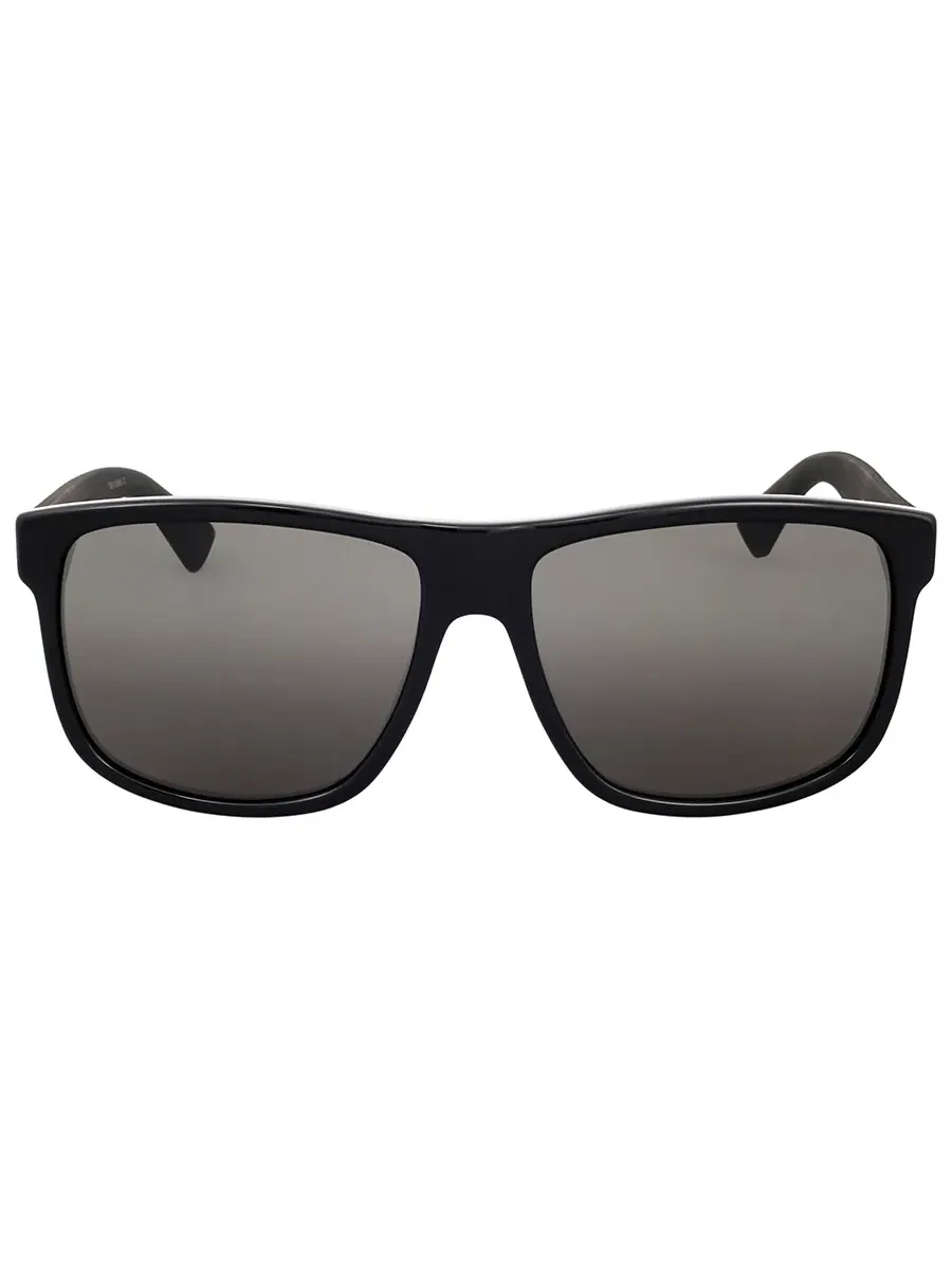 Мужские солнцезащитные очки Gucci Grey Square GG0010S 001 58 — изображение 1 из 5, серый
