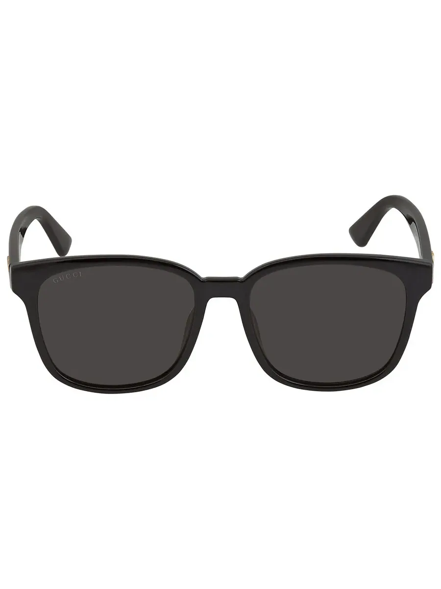 Мужские солнцезащитные очки Gucci Grey Square GG0637SK 001 56 — изображение 1 из 4, черный