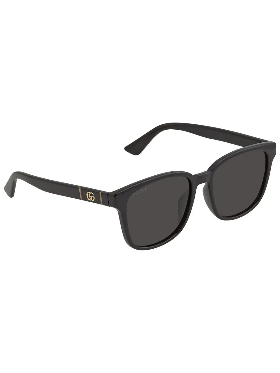 Мужские солнцезащитные очки Gucci Grey Square GG0637SK 001 56 — изображение 2 из 4, черный
