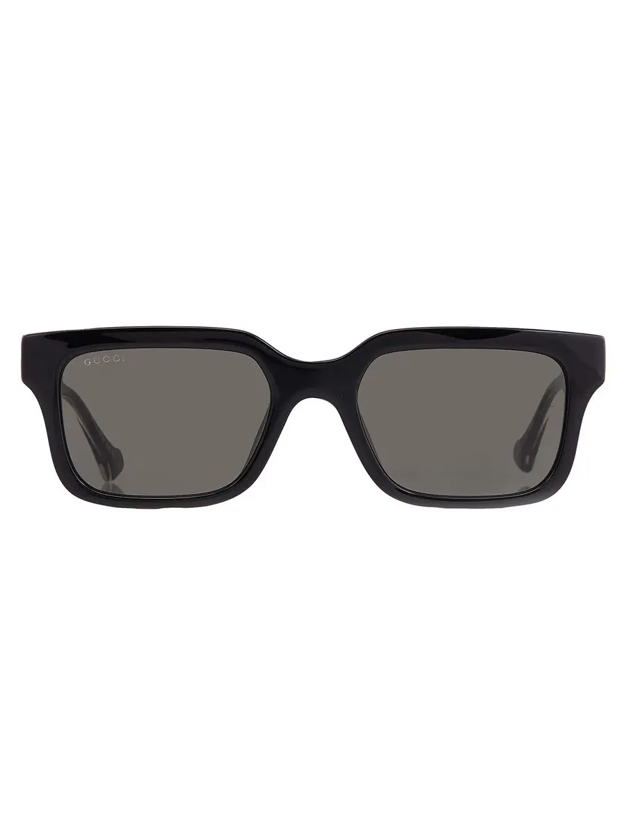 Мужские солнцезащитные очки Gucci Grey Square GG1732SK 001 55 — изображение 1 из 5, черный