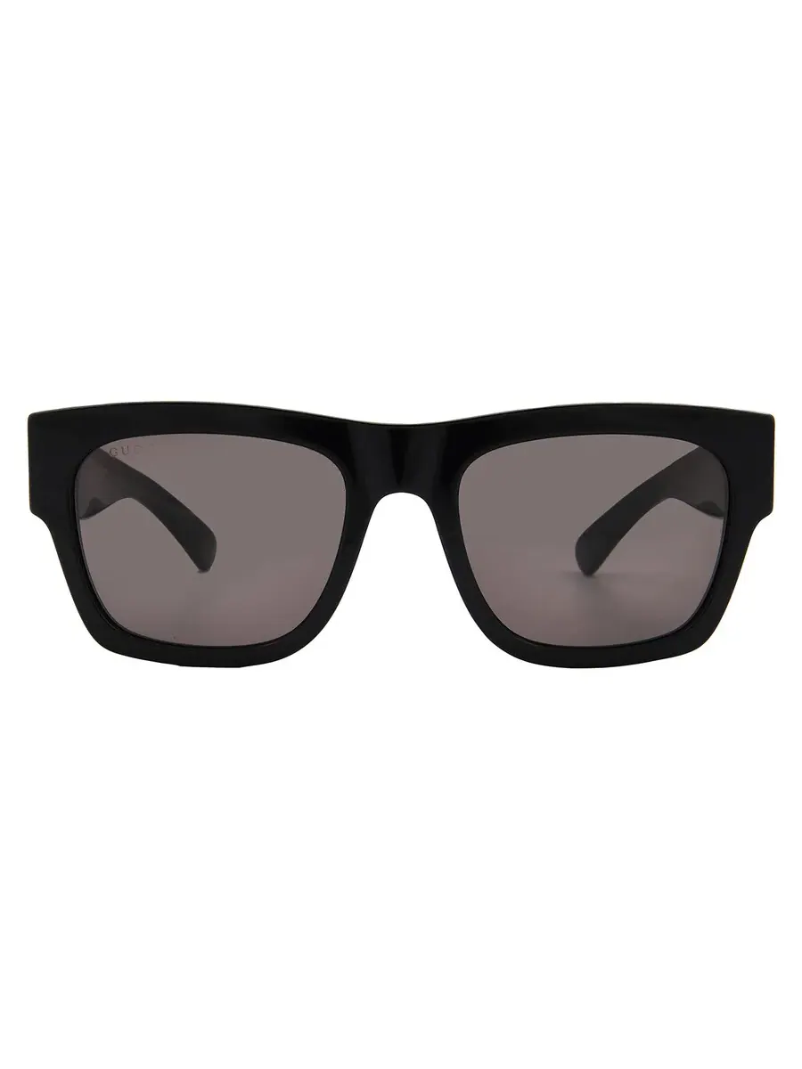 Мужские солнцезащитные очки Gucci серого квадратного цвета GG1793S 001 54 — изображение 1 из 5, черный