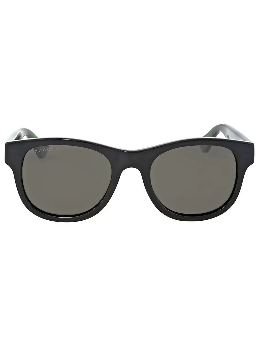 Мужские солнцезащитные очки Gucci поляризованные серые квадратные GG0003S 006 52 — изображение 1 из 5, серый