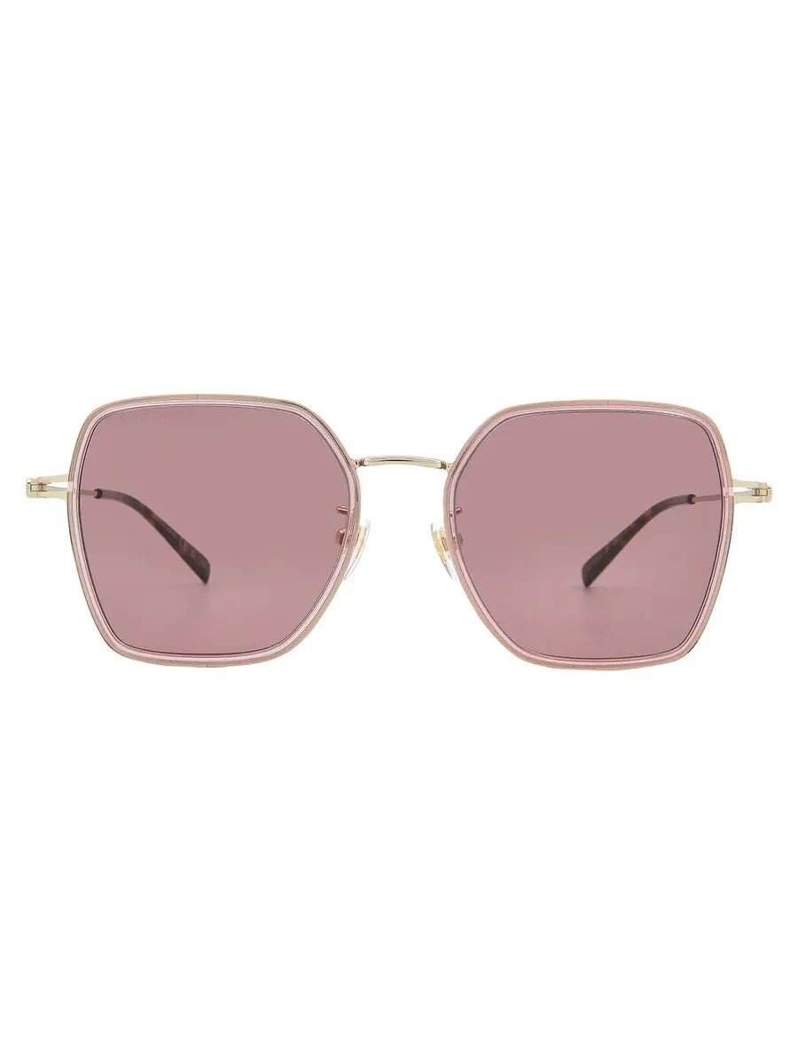 Женские солнцезащитные очки Gucci Red Square GG1850SA 004 53, розовый/золотой — изображение 1 из 5, розовый/золотистый