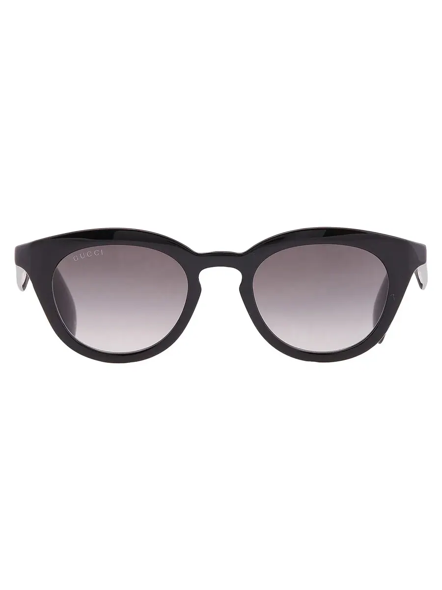 Мужские солнцезащитные очки Gucci Smoke Gradient Oval GG1934S 001 47 — изображение 1 из 5, черный