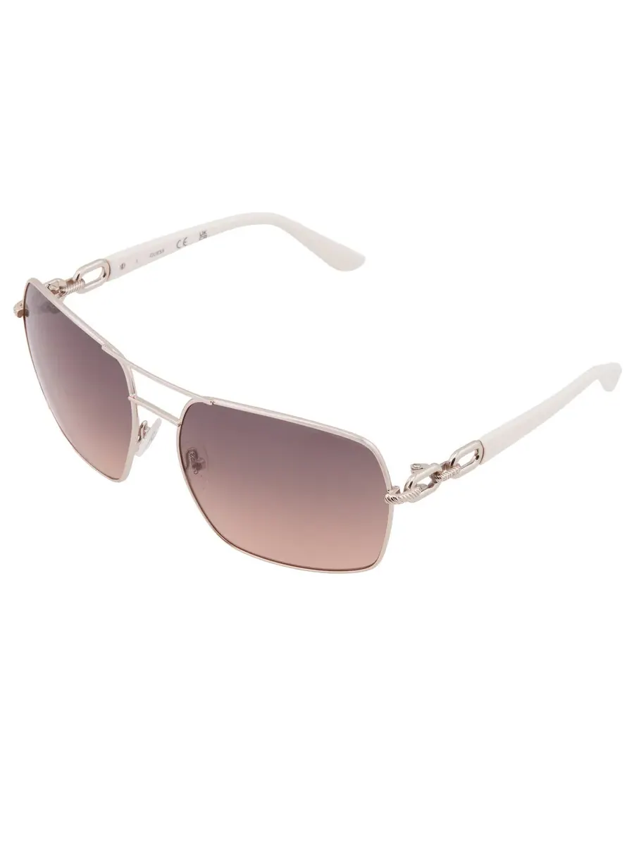 Женские солнцезащитные очки Guess Brown Gradient Navigator GU00159 32B 63 — изображение 3 из 4, коричневый