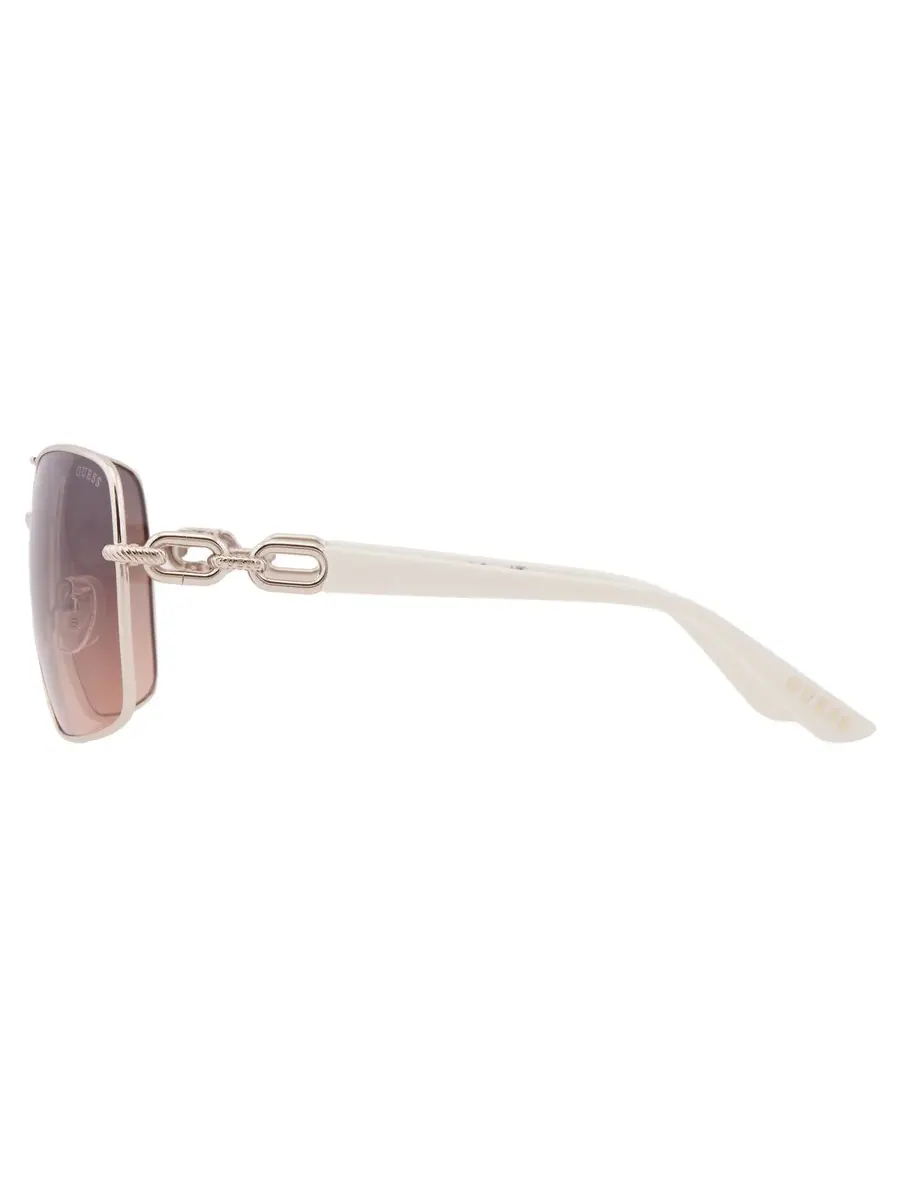 Женские солнцезащитные очки Guess Brown Gradient Navigator GU00159 32B 63 — изображение 4 из 4, коричневый
