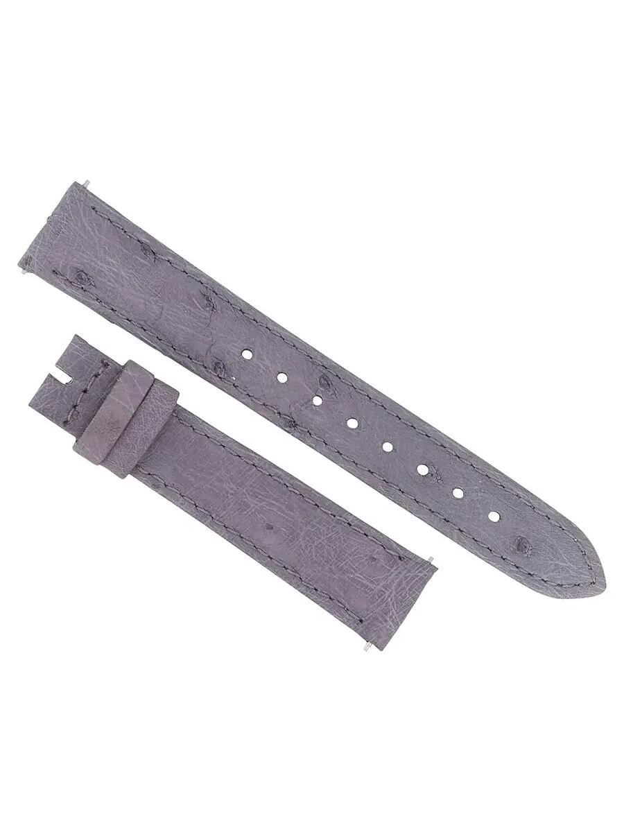 Ремешок Hadley Roma Agate Grey из страуса 16 мм — изображение 1 из 2, серый