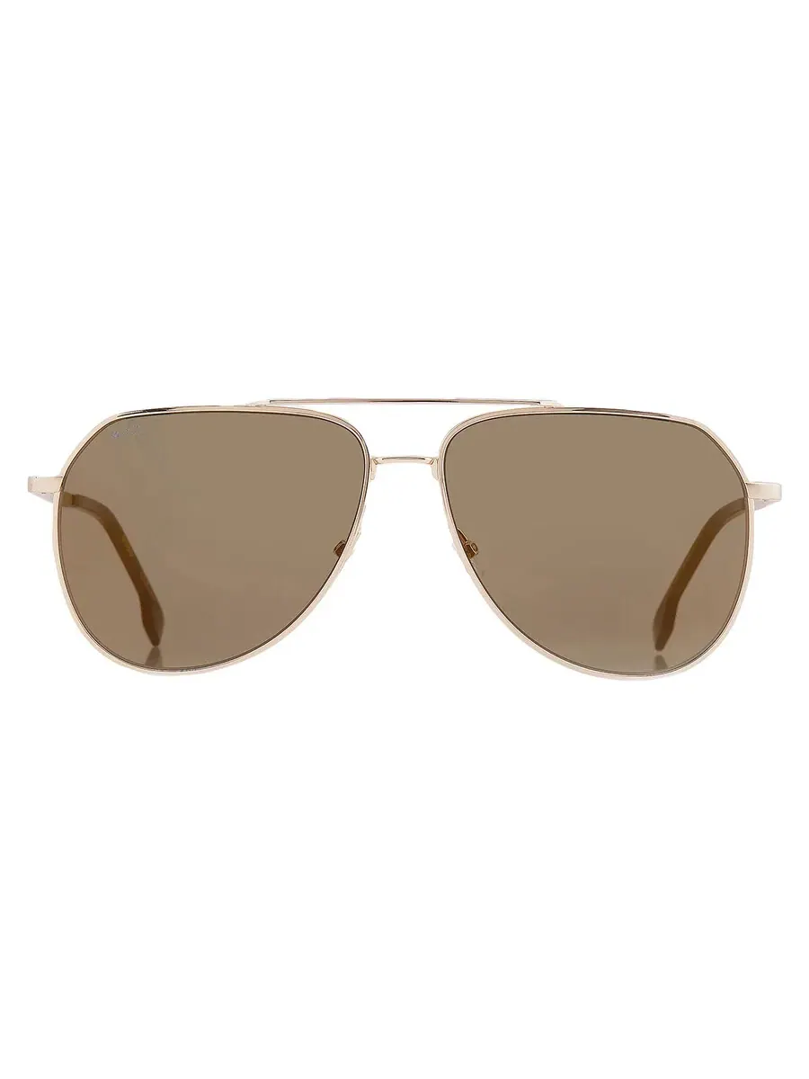Мужские солнцезащитные очки Hugo Boss Gold Antireflex Pilot BOSS 1447/O/S 0J5G/WM 61 — изображение 1 из 5, золото