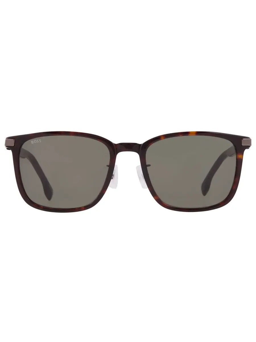 Мужские солнцезащитные очки Hugo Boss Green Square BOSS 1406/F/SK 0086/QT 57 — изображение 1 из 5, хаки