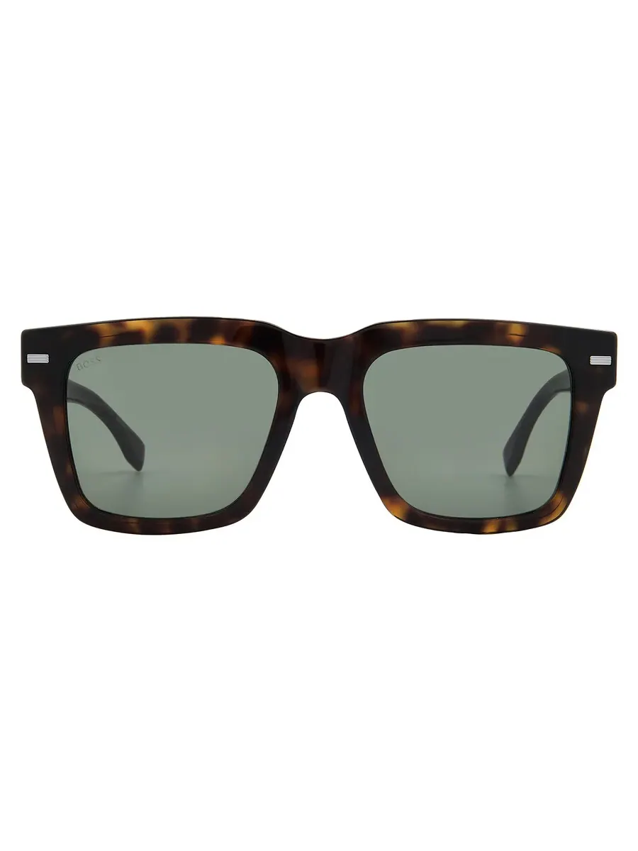 Мужские солнцезащитные очки Hugo Boss Green Square BOSS 1442/S 0086/QT 53 — изображение 1 из 5, хавана