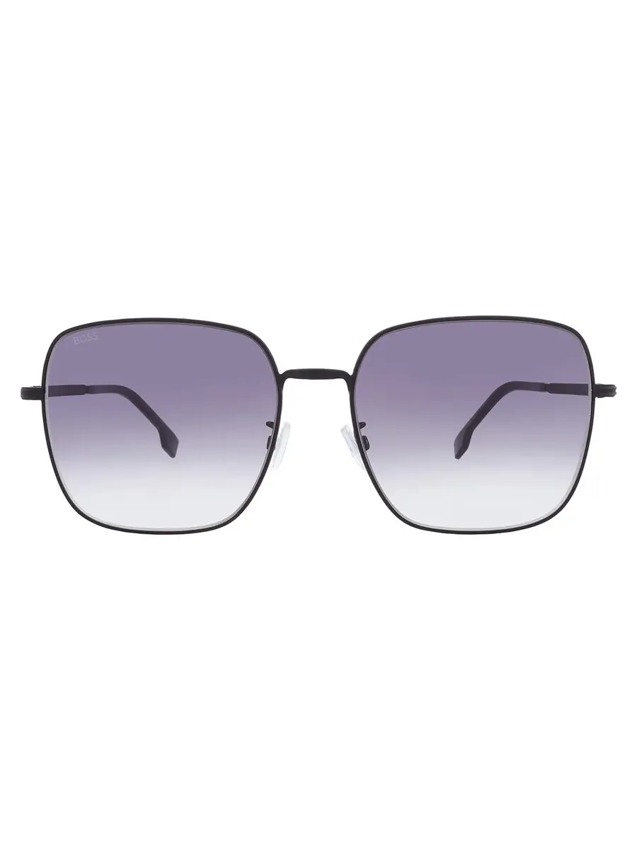 Серые квадратные унисекс солнцезащитные очки Hugo Boss BOSS 1613/F/SK 0003/9O 59 — изображение 1 из 5, черный