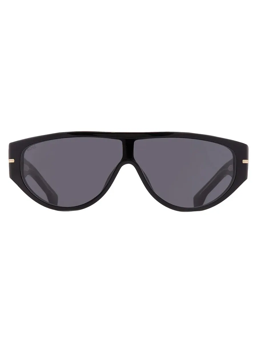 Солнцезащитные очки Hugo Boss Grey Shield для мужчин BOSS 1623/S 0807/IR 99 — изображение 1 из 5, черный