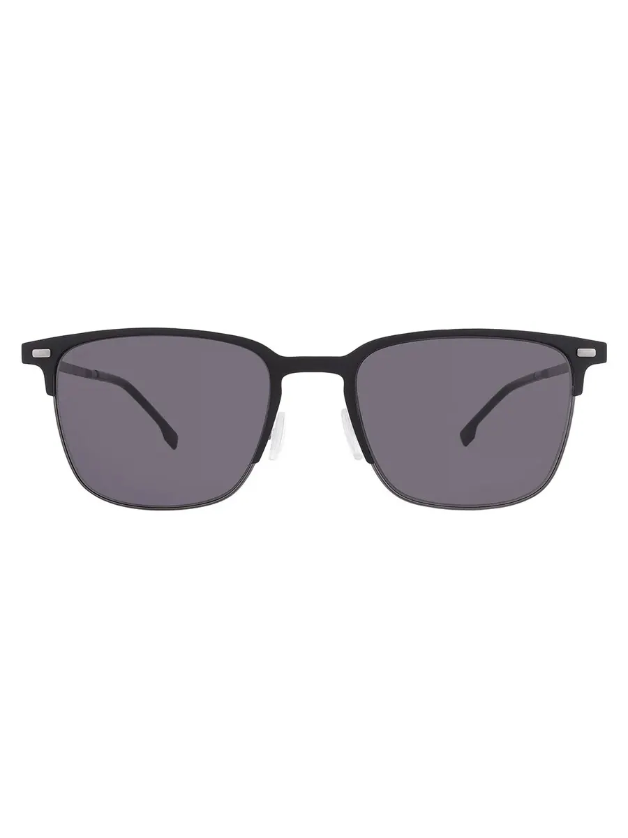 Солнцезащитные очки Hugo Boss Grey Square для мужчин BOSS 1019/S 0003/IR 54 — изображение 1 из 5, черный