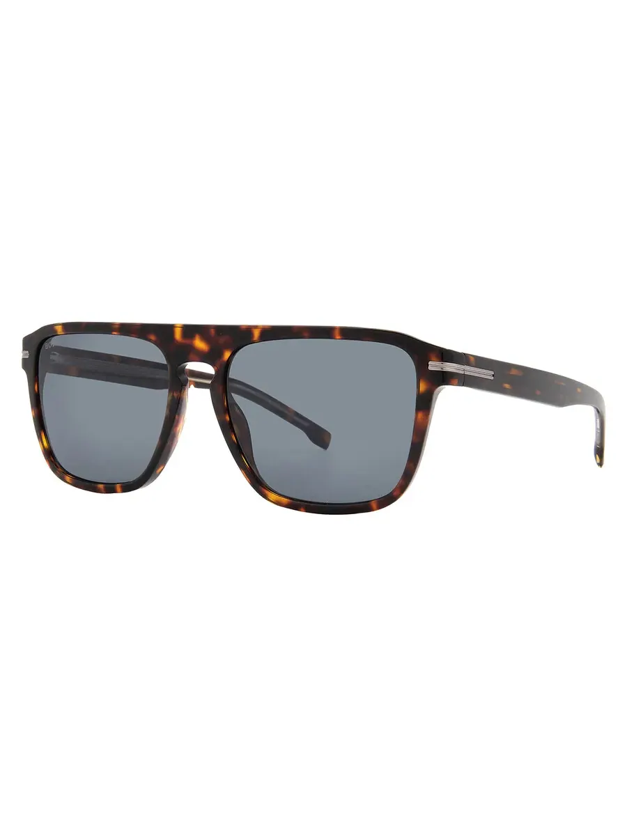 Солнцезащитные очки Hugo Boss Grey Square для мужчин BOSS 1599/S 0086/IR 56 — изображение 2 из 5, хавана