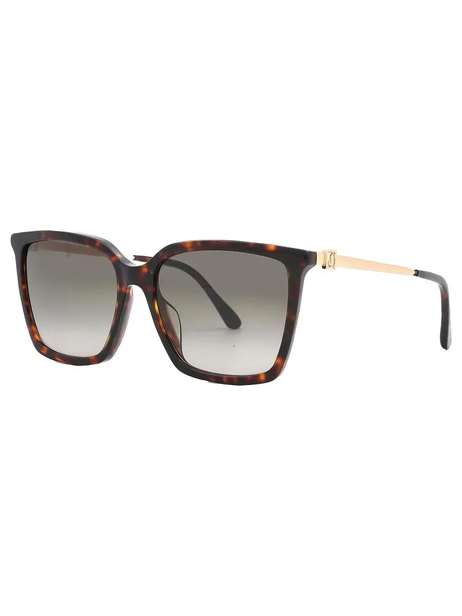 Серые градиентные квадратные женские солнцезащитные очки Jimmy Choo TOTTA/G/S 0086/HA 56 — изображение 3 из 6, хаки