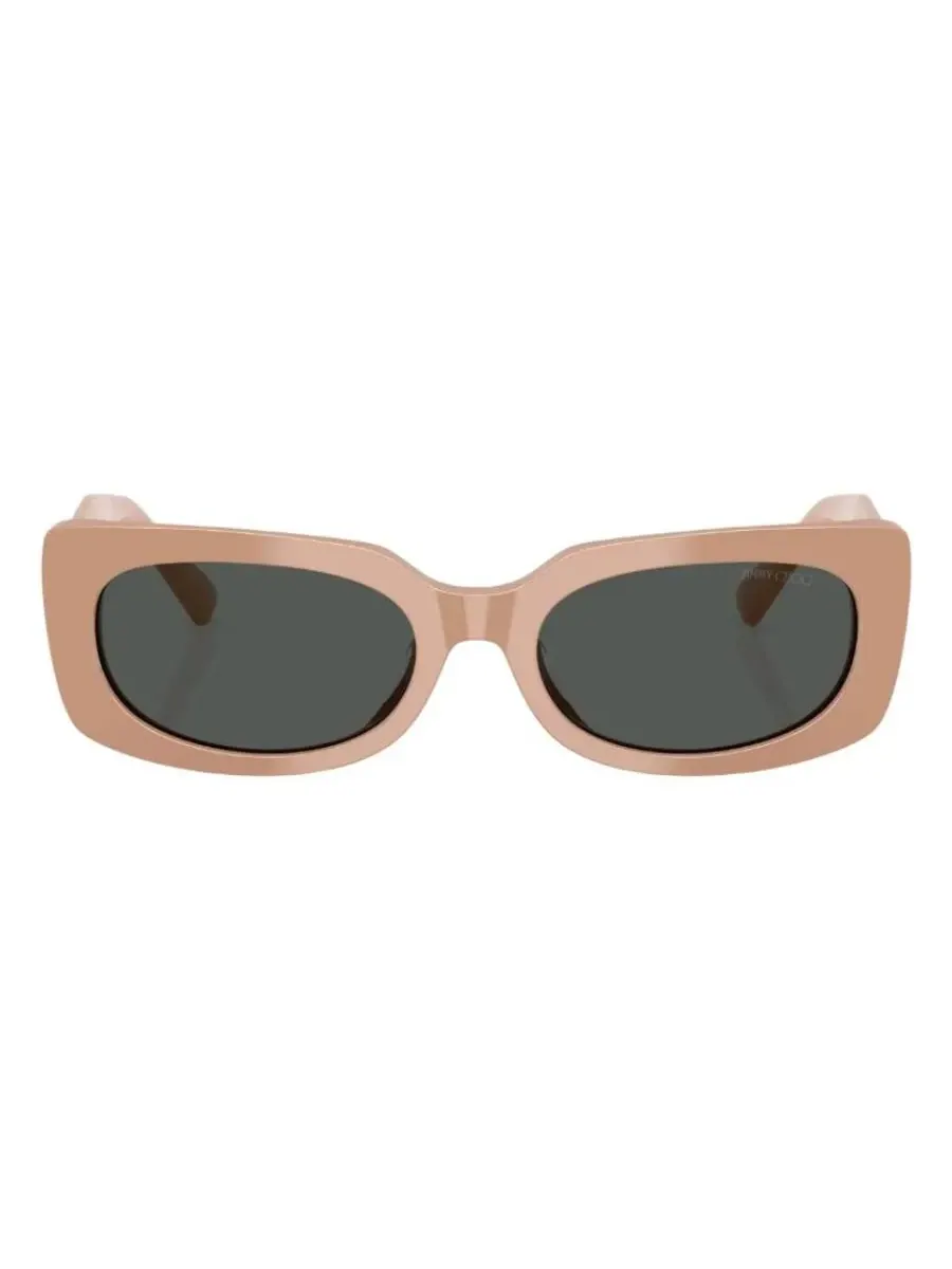 Женские серые прямоугольные солнцезащитные очки Jimmy Choo JC5029U 501987 54 — изображение 1 из 3, розовый