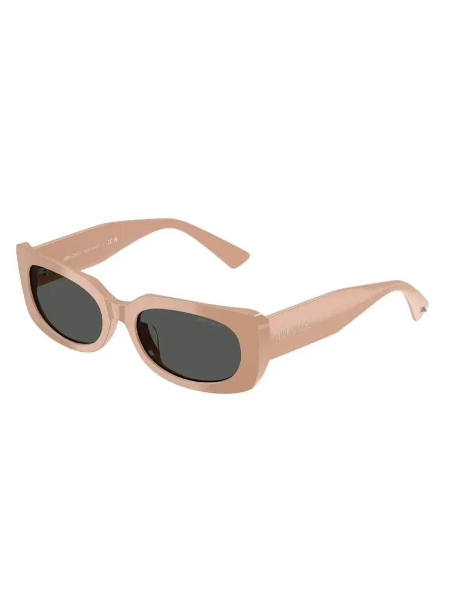 Женские серые прямоугольные солнцезащитные очки Jimmy Choo JC5029U 501987 54 — изображение 2 из 3, розовый