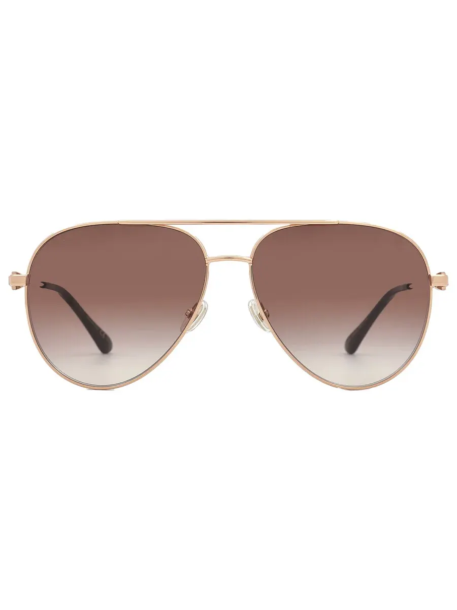 Женские солнцезащитные очки Jimmy Choo Brown Gradient Pilot OLLY/S 0DDB/HA 60 — изображение 1 из 6, коричневый