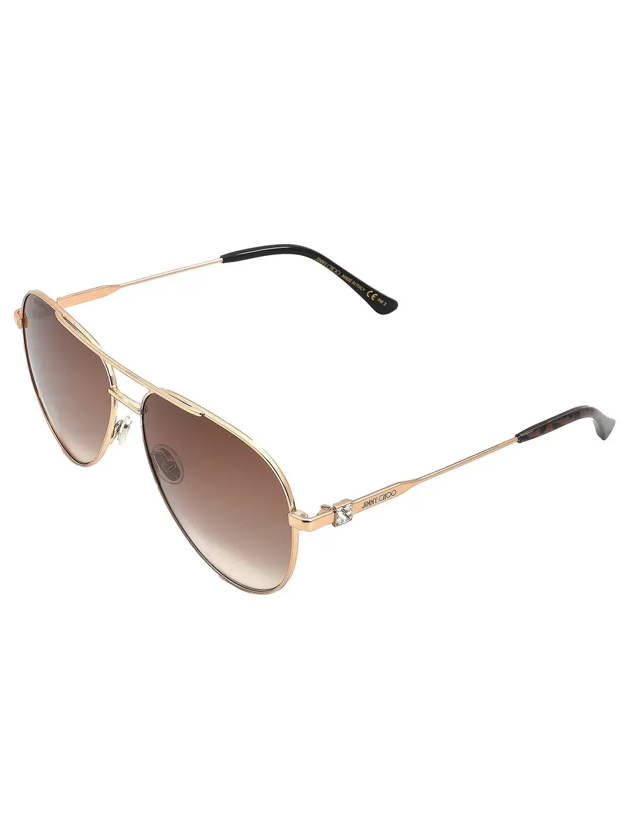 Женские солнцезащитные очки Jimmy Choo Brown Gradient Pilot OLLY/S 0DDB/HA 60 — изображение 5 из 6, коричневый
