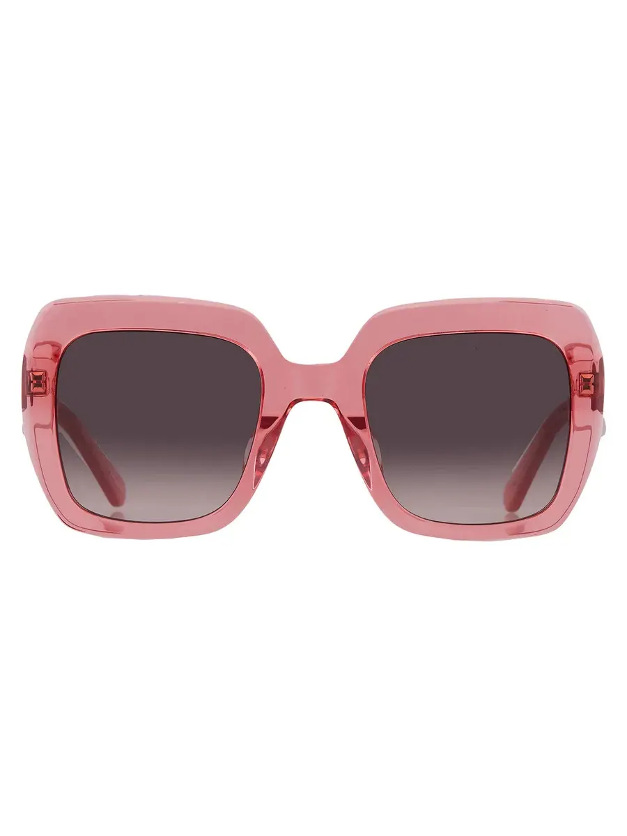 Женские солнцезащитные очки Kate Spade коричневого оттенка, квадратной формы NAOMI/S 0733/HA 52, персиковый — оранжевый