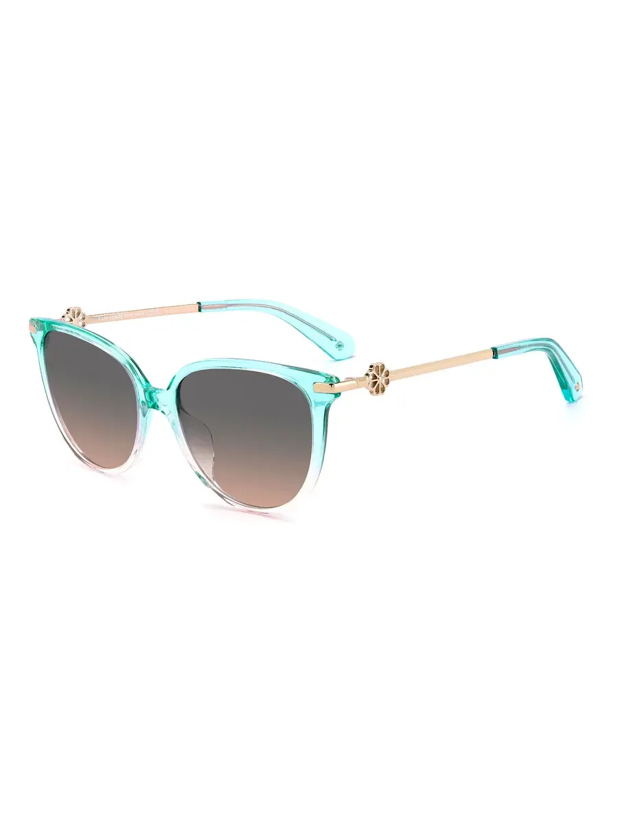 Женские зеленые круглые солнцезащитные очки Kate Spade KRISTINAGSIWB — изображение 1 из 1, серый