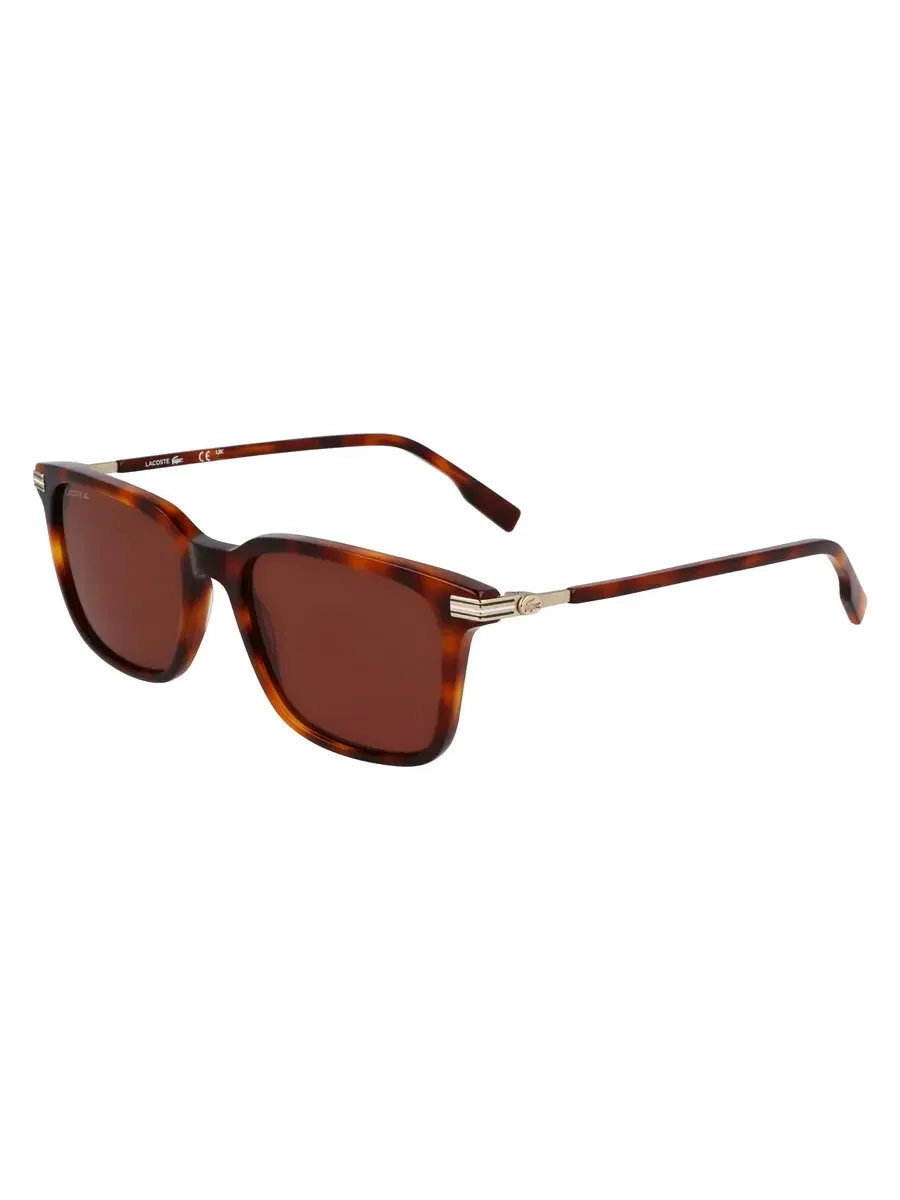 Мужские солнцезащитные очки Lacoste Brown Square L6035S 214 53 — изображение 1 из 1, хавана