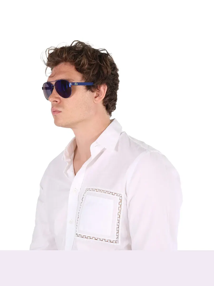 Солнцезащитные очки Lacoste Purple Pilot унисекс L185S 424 60 — изображение 3 из 4, фиолетовый