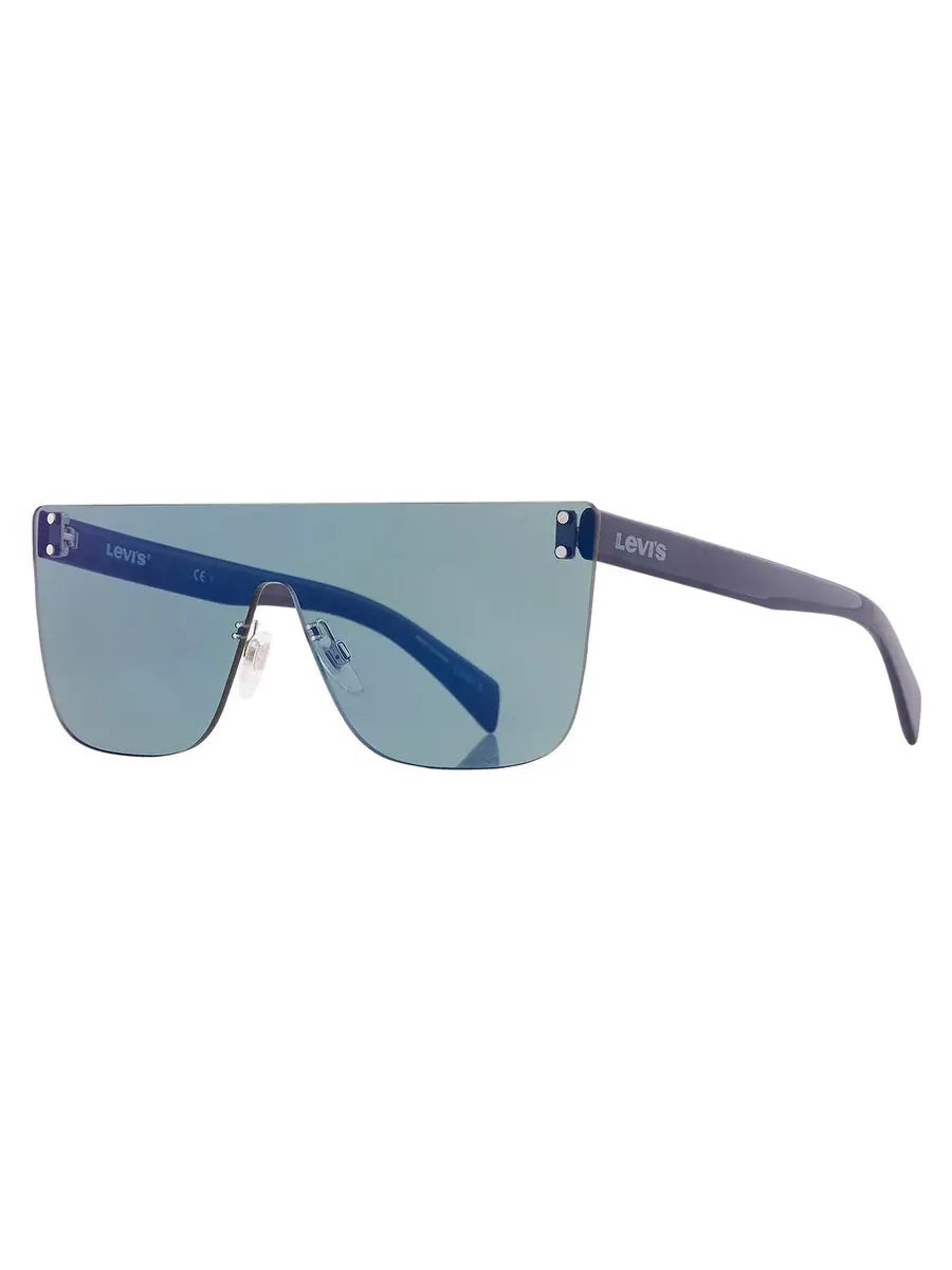 Солнцезащитные очки унисекс Levi's Green Shield LV 1001/S 01ED/HZ 99 — изображение 2 из 4, синий