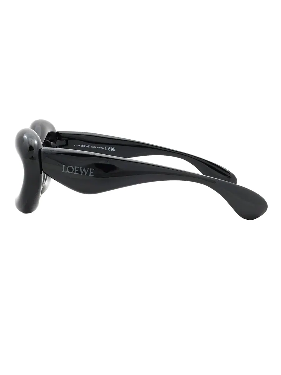 Серые женские солнцезащитные очки Loewe Cat Eye LW40097I 01A 55 — изображение 4 из 5, черный