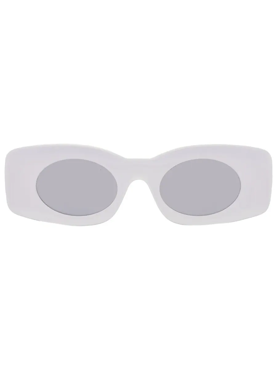 Солнцезащитные очки Loewe Smoke Mirror прямоугольной формы унисекс LW40033I 21C 49 — изображение 1 из 5, белый