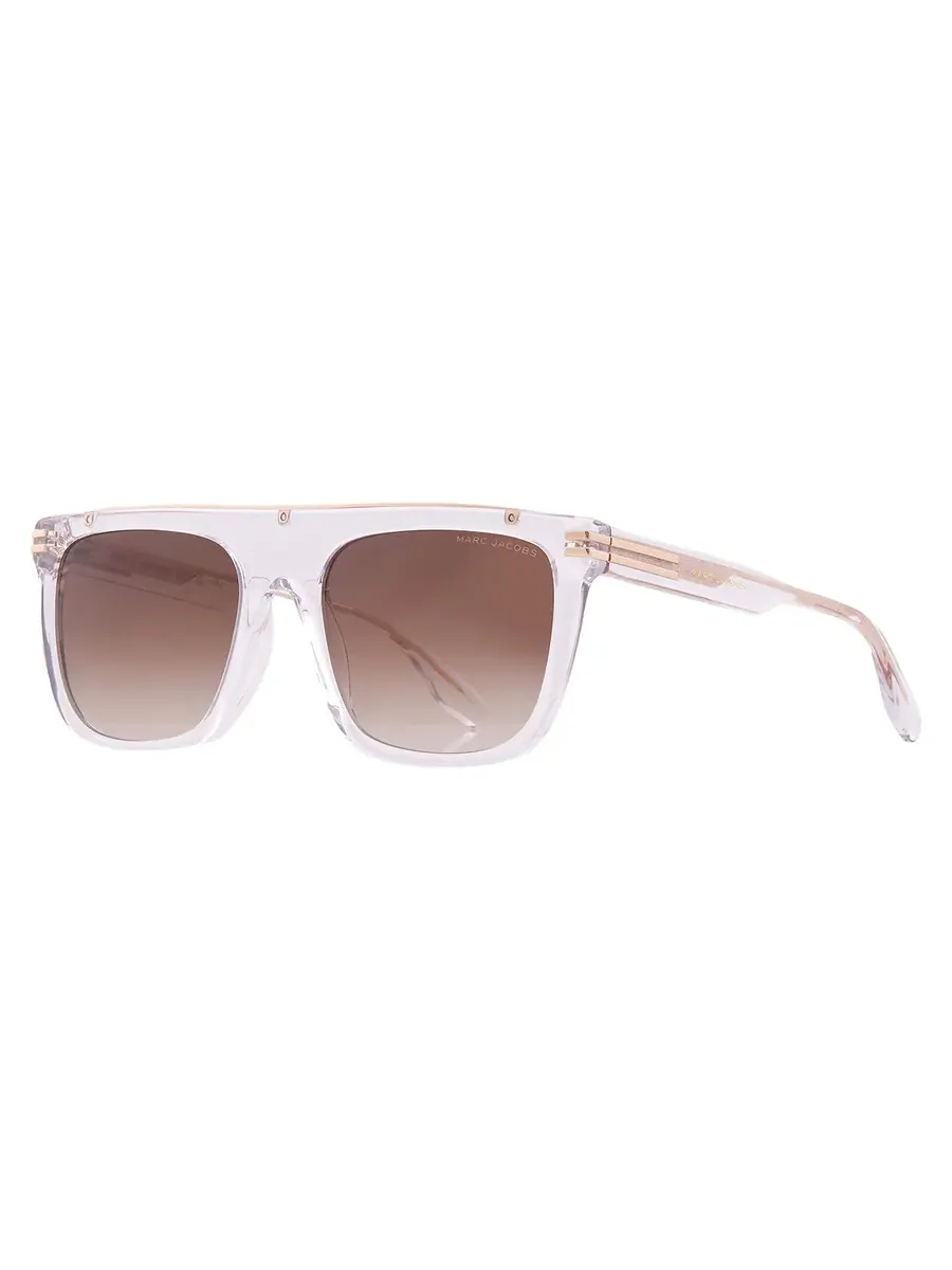 Мужские солнцезащитные очки Marc Jacobs Brown Gradient Browline MARC 586/S 0900/HA 56 — изображение 2 из 5, прозрачный