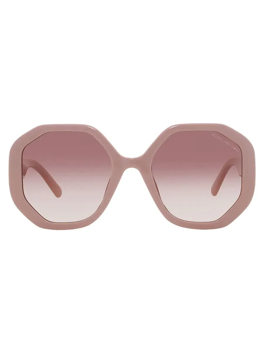 Женские солнцезащитные очки Marc Jacobs Brown Gradient Geometric MARC 659/S 035J/HA 53 — изображение 1 из 5, розовый