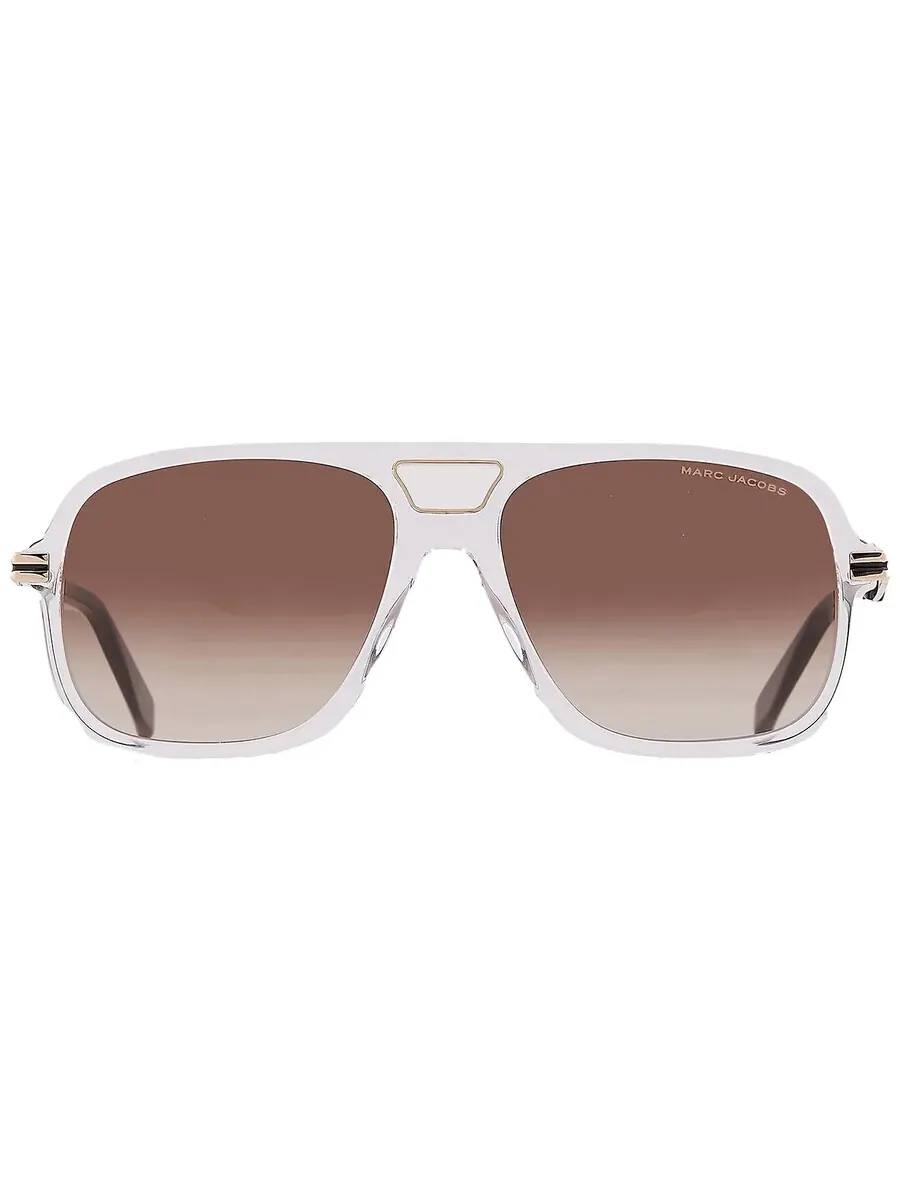 Мужские солнцезащитные очки Marc Jacobs Brown Gradient Navigator MARC 415/S 0MNG/HA 56 — изображение 1 из 5, прозрачный