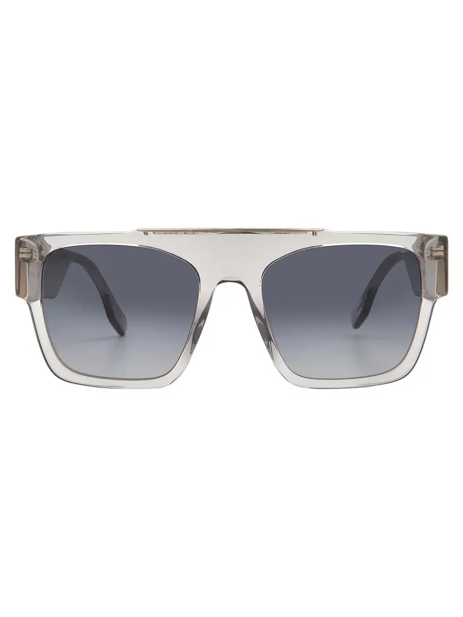 Мужские солнцезащитные очки Marc Jacobs Dark Grey Shaded Browline MARC 757/S 0KB7/9O 53 — изображение 1 из 5, серый