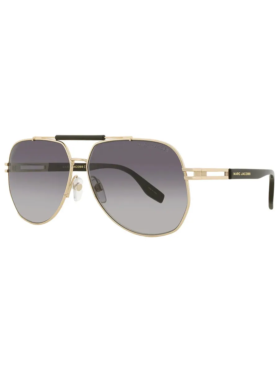 Мужские солнцезащитные очки Marc Jacobs Grey Gradient Pilot MARC 673/S 0807/9O 61, золотой/черный — изображение 2 из 5