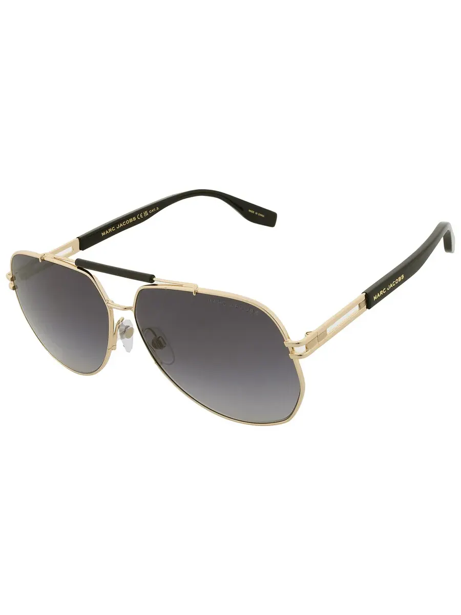 Мужские солнцезащитные очки Marc Jacobs Grey Gradient Pilot MARC 673/S 0807/9O 61, золотой/черный — изображение 3 из 5