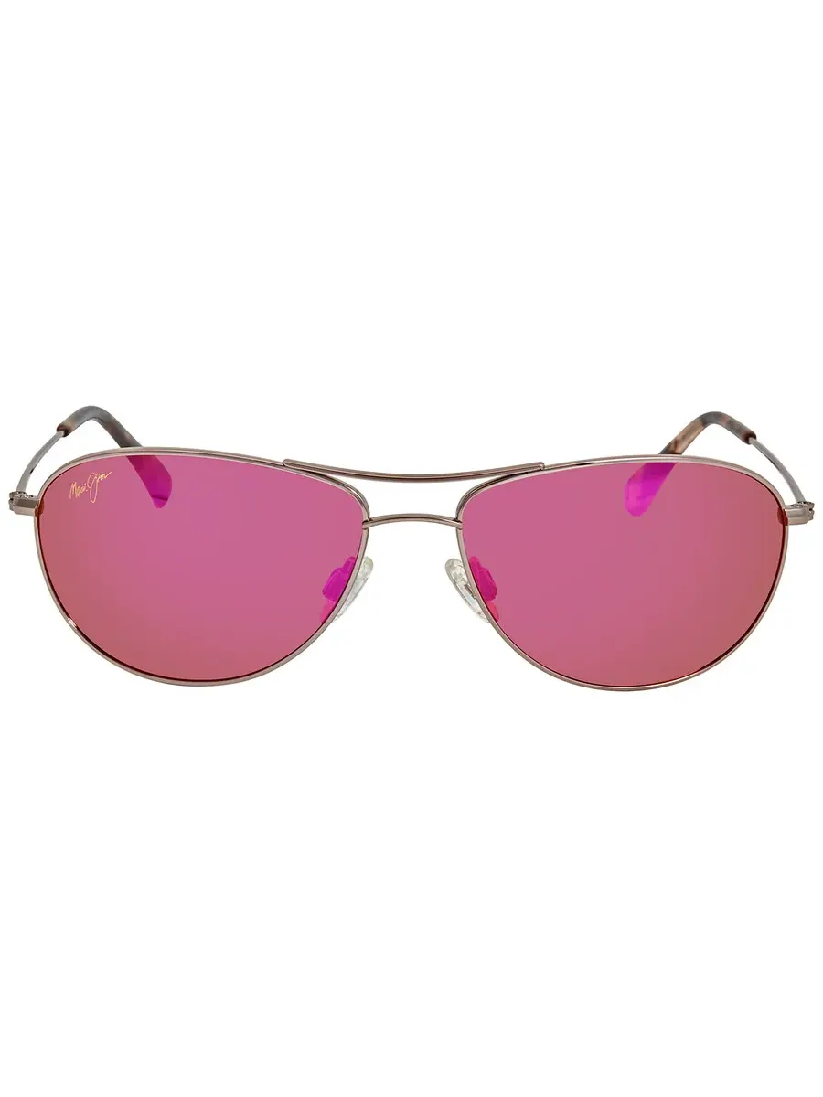 Солнцезащитные очки Maui Jim Baby Beach Maui Sunrise Pilot унисекс P245-16R 56 — золотистый