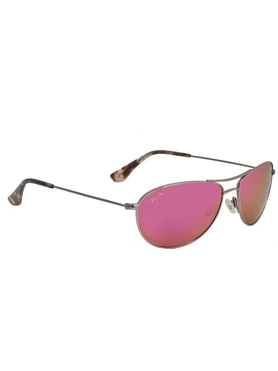 Солнцезащитные очки Maui Jim Baby Beach Maui Sunrise Pilot унисекс P245-16R 56 — изображение 3 из 4, розовый золотистый