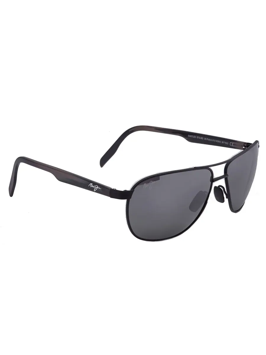 Солнцезащитные очки Maui Jim Castles Neutral Grey Pilot для мужчин и женщин 728-2M 62 — изображение 2 из 3, серый
