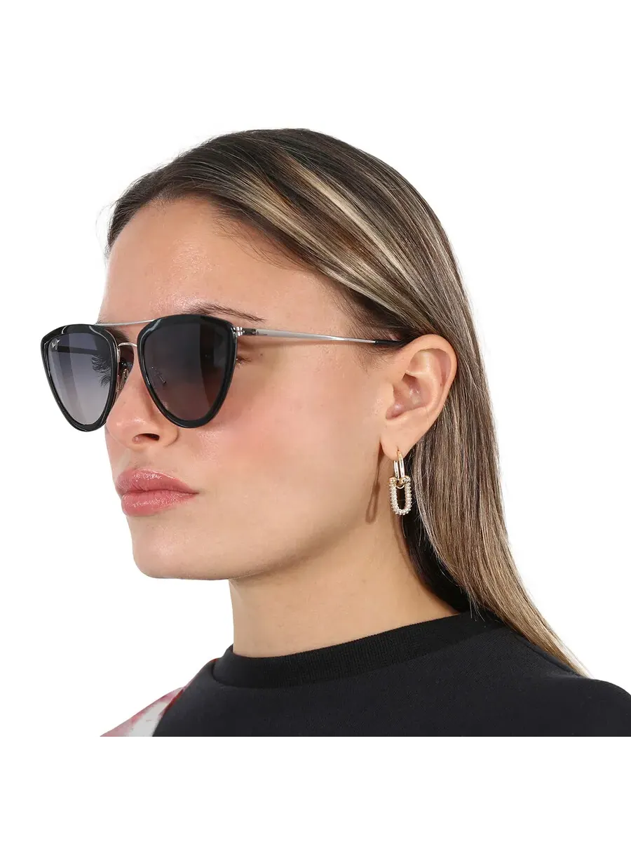 Солнцезащитные очки для женщин Maui Jim Hunakai Neutral Grey неправильной формы GS331-02 53 — изображение 2 из 5, черный