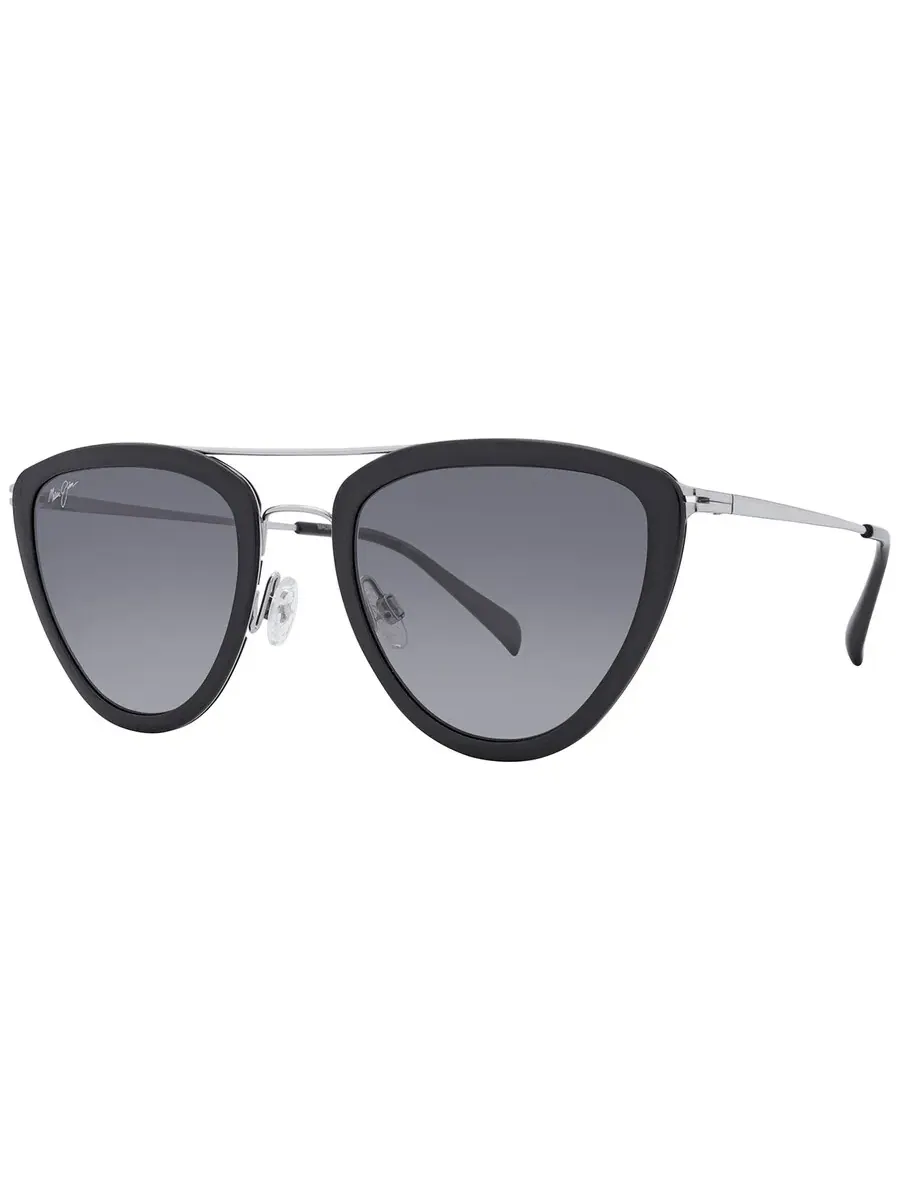 Солнцезащитные очки для женщин Maui Jim Hunakai Neutral Grey неправильной формы GS331-02 53 — изображение 3 из 5, черный