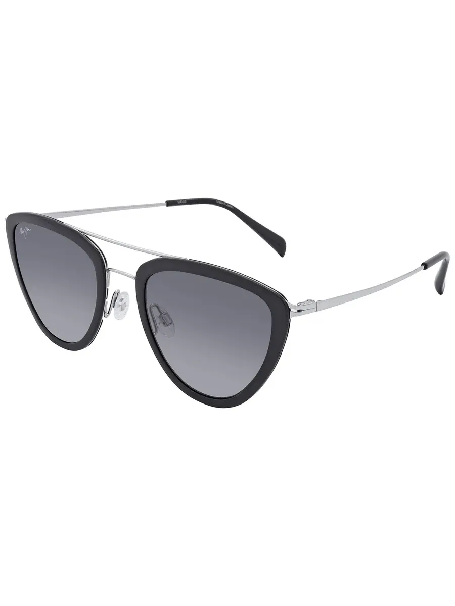 Солнцезащитные очки для женщин Maui Jim Hunakai Neutral Grey неправильной формы GS331-02 53 — изображение 4 из 5, черный